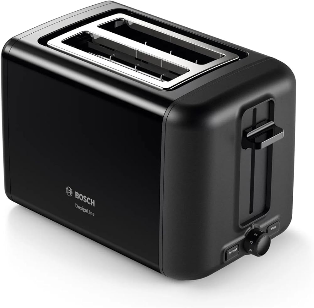 Bosch DesignLine Toaster 2-Slice Stainless Steel 970 W Black