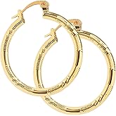 ToHeart Gold Hoop Earrings for Women Gold Plated Twist Hoop Earrings