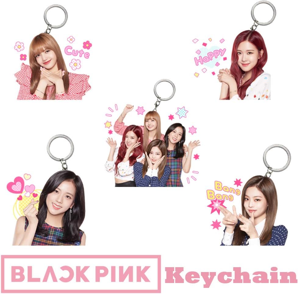 Blackpink Keychain JISOO, Jennie, Rose, Lisa keychian Double-Sided Visible (Blackpink Keychain)