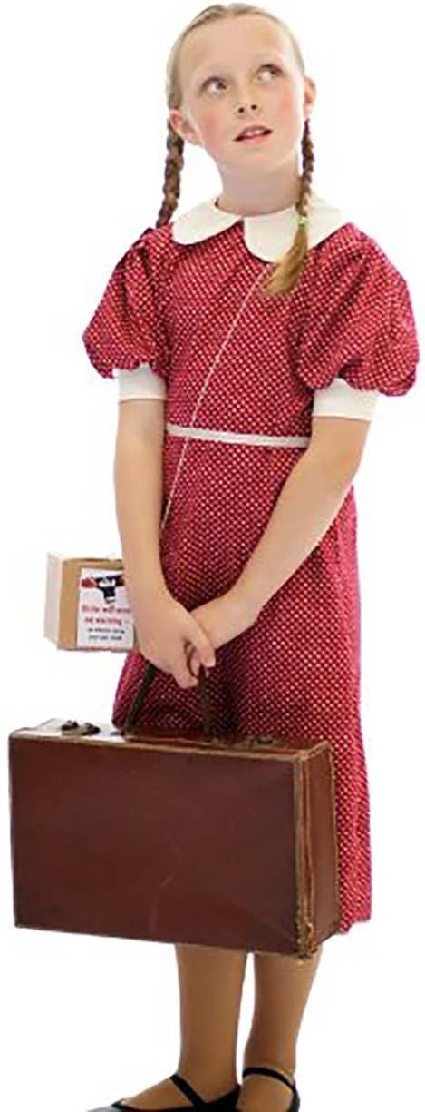 CL COSTUMES Classic Red Polka Dot 1940'S-WW2-Wartime-NARNIA-World Book Day - All Ages
