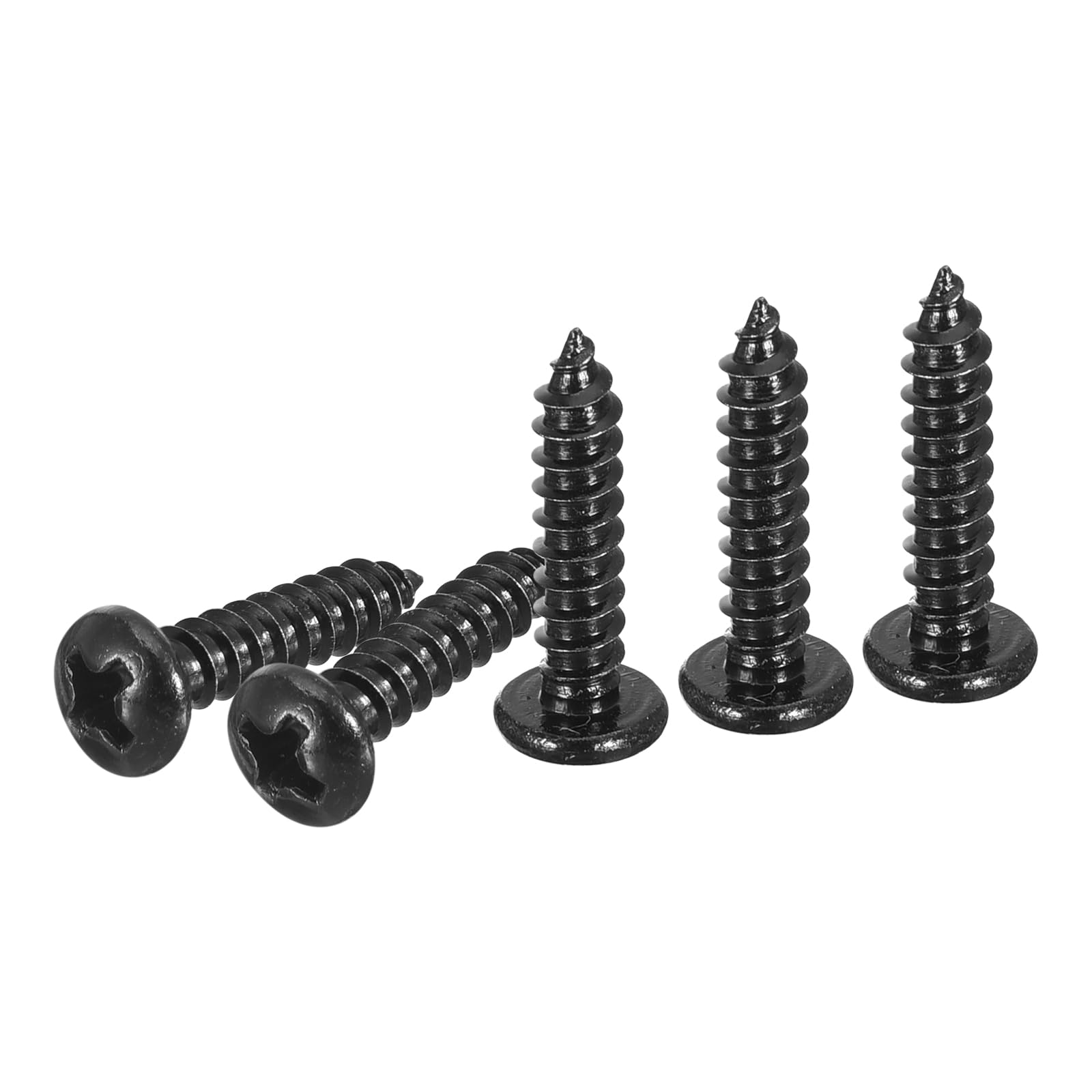 DTGN #6x5/8" Phillips Pan Head Self-tapping Screw - 100Pack - Black Oxide 304 Stainless Steel Sheet Metal Screws Wood Screws — image 1