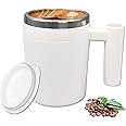 FOVNOT 380ml Self Stirring Mug, Rechargeable Electric High Speed Mixing Cup for Coffee, Tea, Milk, Stainless Steel
