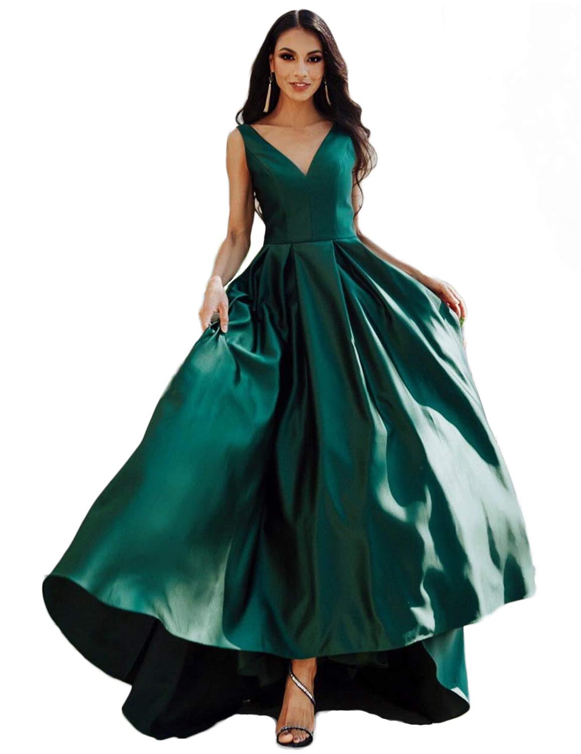 sleeveless prom dress