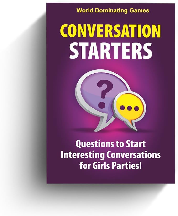 Conversation Starters: Questions to Start Interesting Conversations for Girls Parties, Bachelorette! Travel Optimized Deck Game