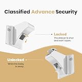Q Lines Magnetic Cupboard Locks 4 Locks 1 Key Baby Safety Adhesive view 4