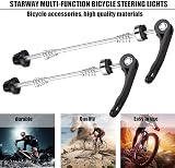 HJUWANG 1 Pair Bike Quick Release Skewer Front Rear Hub Ultralight Black view 2