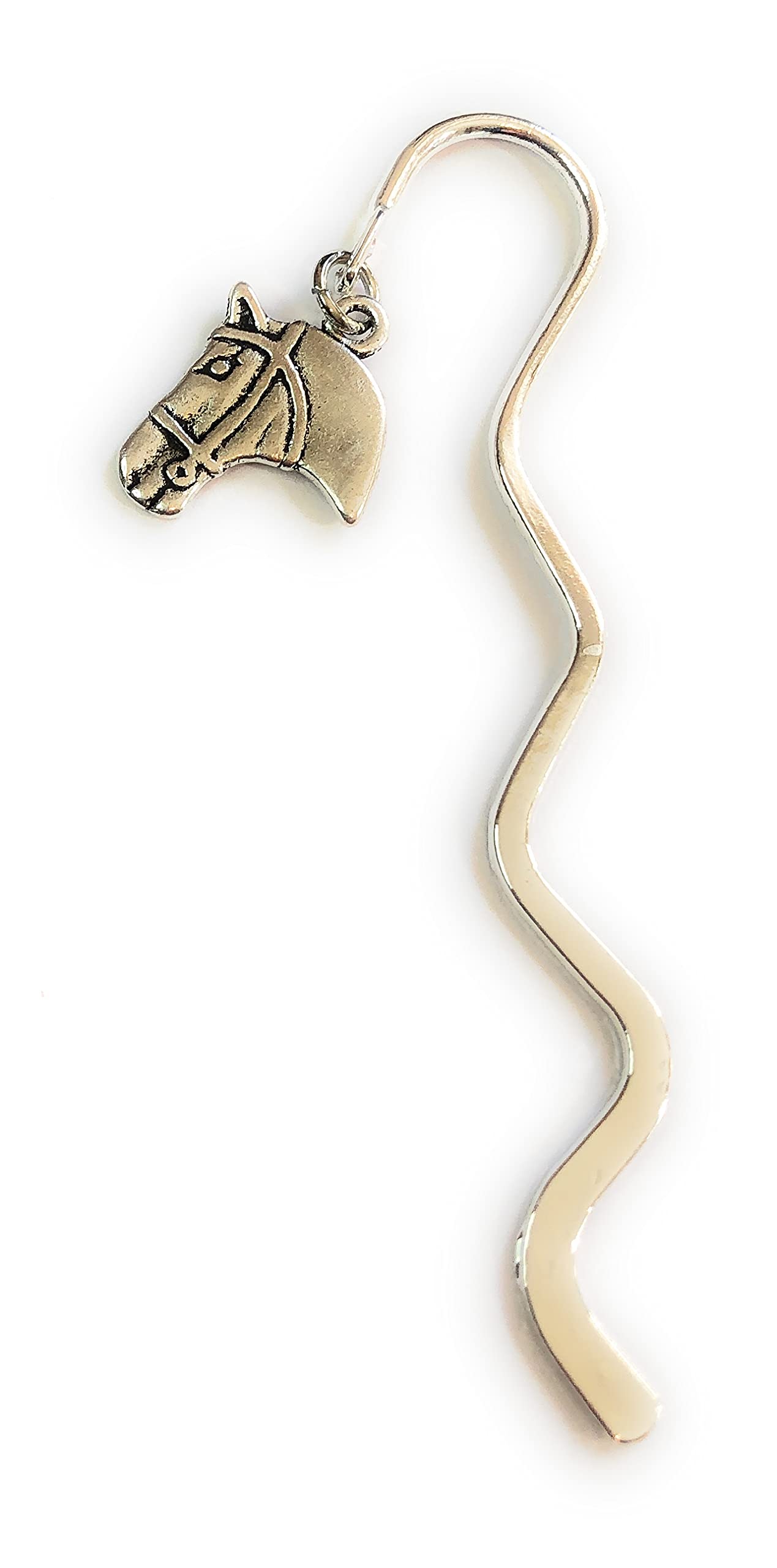 FizzyButton Gifts Horse Head mini Bookmark with Silver Tone Charm, in Gift Bag