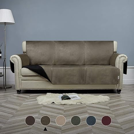 stonecrest sofa covers for dogs water resistant faux leather slipcovers washable furniture protector for pets seat width up to 68 inches with
