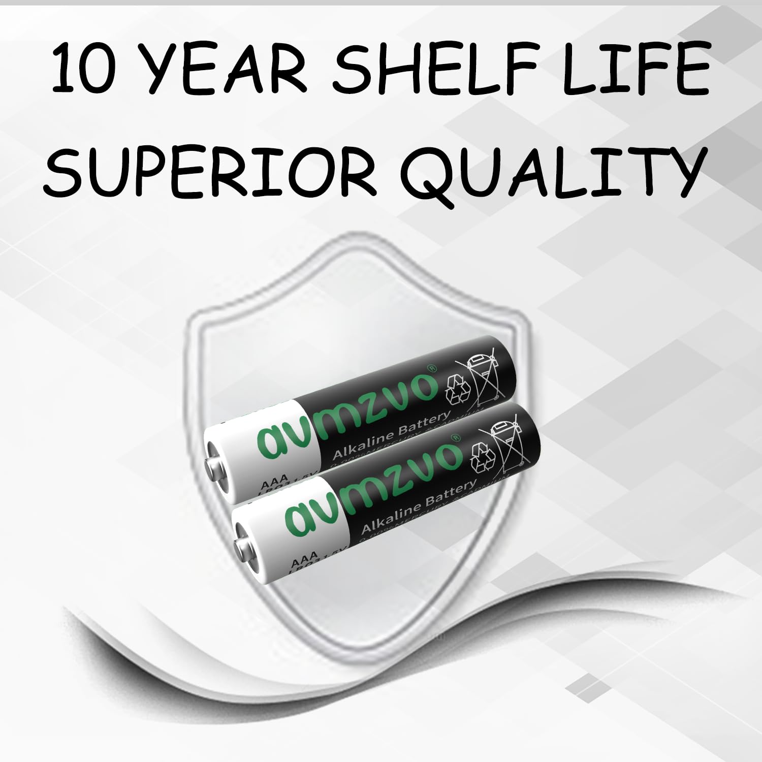 avmzvo AAA Alkaline Batteries,LR03 1,5V, langlebige Power，Leistungsstark,8 Stück,Kann für Spielzeug, Wecker und andere elektronische Geräte verwendet Werden【10 Jahre Garantie】 5