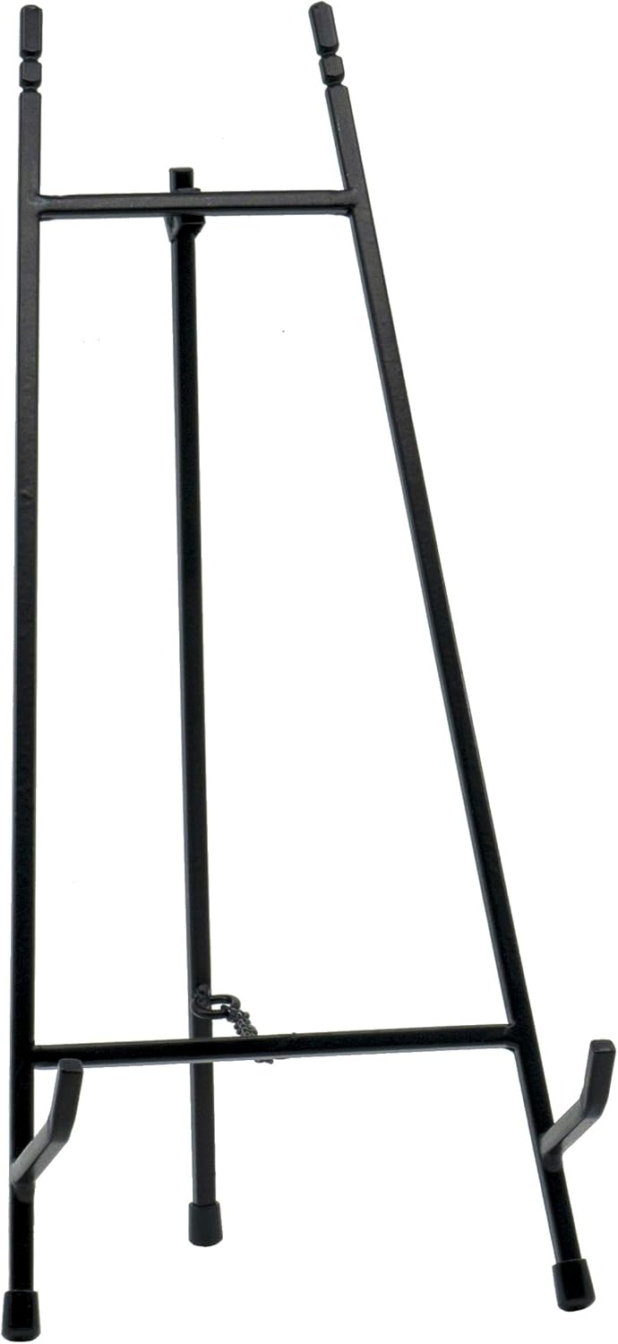 Red Co. Modern Metal Tripod Plate Stand and Art Holder Easel in Black - 15"