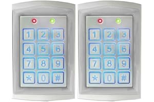 Seco-Larm SK-1323-SDQ Pack of 2 Enforcer Sealed Housing Weatherproof Stand-Alone Digital Access Keypads; 12-24 VAC/VDC Operation; 2 Multi-Colored Status LEDs; Backlit Keys