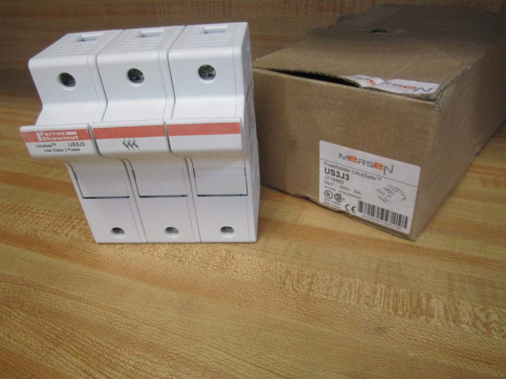 Ferraz Shawmut Us3j3 Fuse Holder, 30A, J 3 Pole, Ultrasafe Us3j3