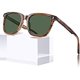 CARFIA Retro Acetate Polarized Sunglasses for Men UV400 Protection Driving Outdoor Anti-Glare Sun Glasses CA5354WS