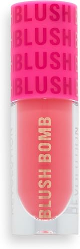 Revolution Beauty Blush Bomb Cream Blusher Savage Coral Lightweight Vitamin E view 4