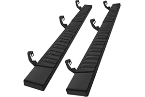 COMNOVA 6 Inches Double Cab Running Boards & Steps for 2007-2018 Chevy Silverado/GMC Sierra 1500 Double Cab, 2007-2019 Silver