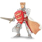 Papo - Realistic Red King Arthur Figure - Ages 3+ - Fantasy &amp; Medieval Collection - Creative Play Arthurian Legends - Gift Idea Toy for Girls and Boys
