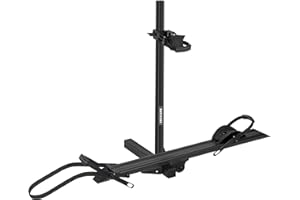 Rockland Aluminum 1-Ebike Rack, 100 lbs Capacity, Single Hitch Mount Electric Bike Rack, Fits up to 5" Fat Tire Width and 50" Wheelbase, Ebike Carrier Rack for 2" Receiver for Cars SUVs Vans RVs