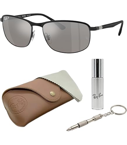 Amazon.com: Ray-Ban RB3498 Rectangle Sunglasses with Official