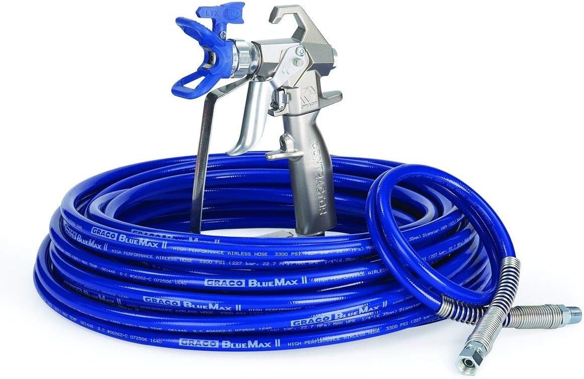 Graco 288487 Gun, Hose & Whip Kit, Includes Graco RAC X Spray Tip, Graco Contractor Airless Spray Gun, 50' Hose, 3' Whip