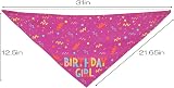 Pejlnd Dog Birthday Bandana Pink 79x32cm Large 5-25kg Birthday Party Scarf view 2