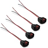 HiSport Fuel Injector Connector 4 PCS - S824 Pigtail Connectors Wire Replace 15306318 Compatible with GM Ford Dodge LS2 LS3