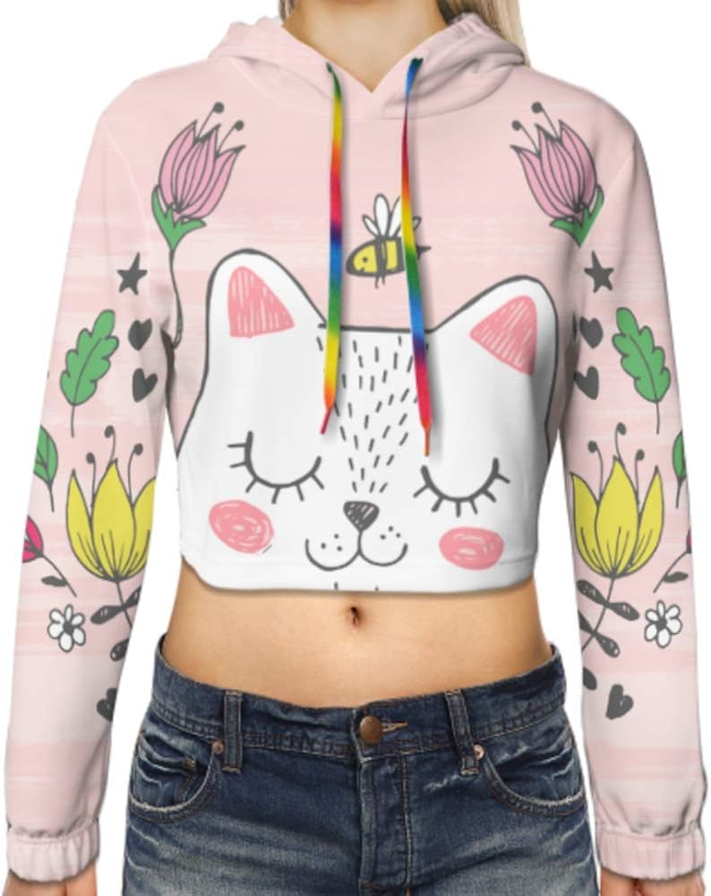 Crop top cat hoodie Clearance