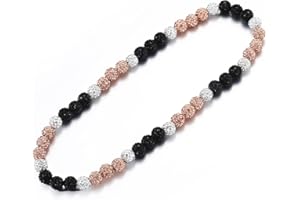 RWQIAN Baseball Beaded Necklace for Men Boys, Bling Drip Chains Inspired Accessory With Diamond Rhinestone Discoball, Jewelry Making Gift for Baseball Team Athletes