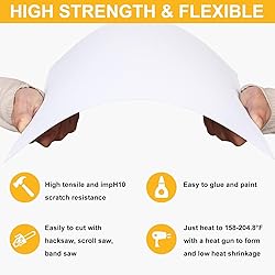 Kinlink White ABS Plastic Sheet 8" x 12"x