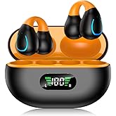 Boytond AI Translation Earbuds Real Time, 144 Language Translator Earbuds, Audifonos Traductores Inglés Español, 3-in-1 Open Ear Translating Device for Travel Learning with Charging Case Black Orange