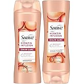 Suave Shampoo and Conditioner Set, Keratin Infusion, Color Care –Keratin Hair Treatment, Detangler & Frizz Control, 12.6 Oz Ea (2 Piece Set)