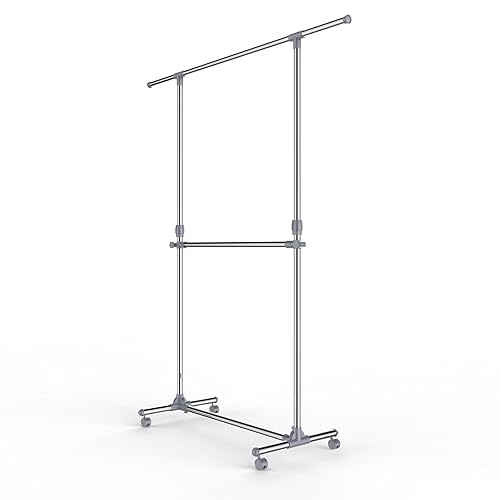 Heavy Duty Clothes Rail DOUBLE HANGING RAIL 6ft Long x 6ft 6" High with