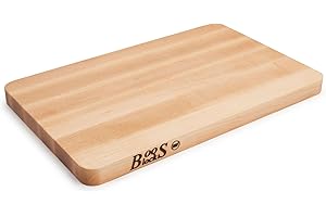 John Boos Block Chop-N-Slice Reversible Wood Cutting Board, 16"x10"x1", Maple