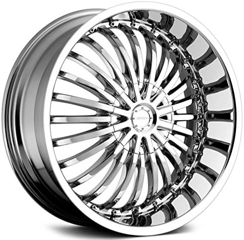 22" Inch Strada Spina Chrome Wheels Rims Only | Set of 4 | Includes Free Wheel Club LA T-Shirt | Fits Audi Mercedes BMW Infiniti Dodge Cadillac Chevy Ford Lexus Nissan Hyundai