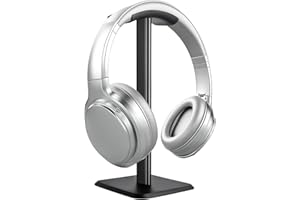Headphone Stand, Headset Holder with Aluminum Supporting Bar, Headset Stand Compatible for Most Gaming Headphones, Black