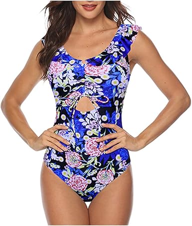 flower trim swimsuit