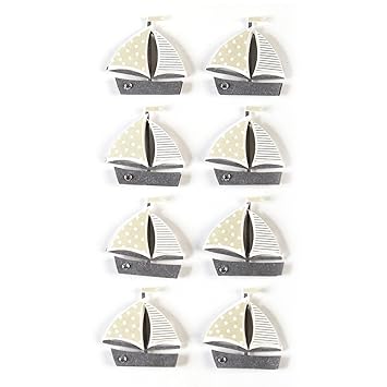 Artoz 3d Sticker Schiff Boot Handarbeit 1 Pack 8 Sticker Ideal Zum Basteln Für Einladungskarten Tischkarten Und Danksagungen Für