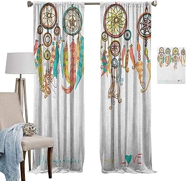 Rod Pocket Window Curtain Bedroom Curtains Native AmericanSet of