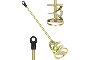 HINJATY Paint Mixer for Drill, Paint Stirring Drill Attachment for 1-5 Gallon Bucket, Zinc Plated & Rust-Free, Fits All Standard Drills, for Resin, Resin, Epoxy, Concrete