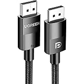 UGREEN VESA Certified 8K DisplayPort Cable 10FT, DP 1.4 Display Port Cable Cord Support 8K@60Hz, 4K@240Hz, FreeSync, G-Sync, HDR, 32.4Gbps for HDTVs, Displays, Monitors, Graphics, PC