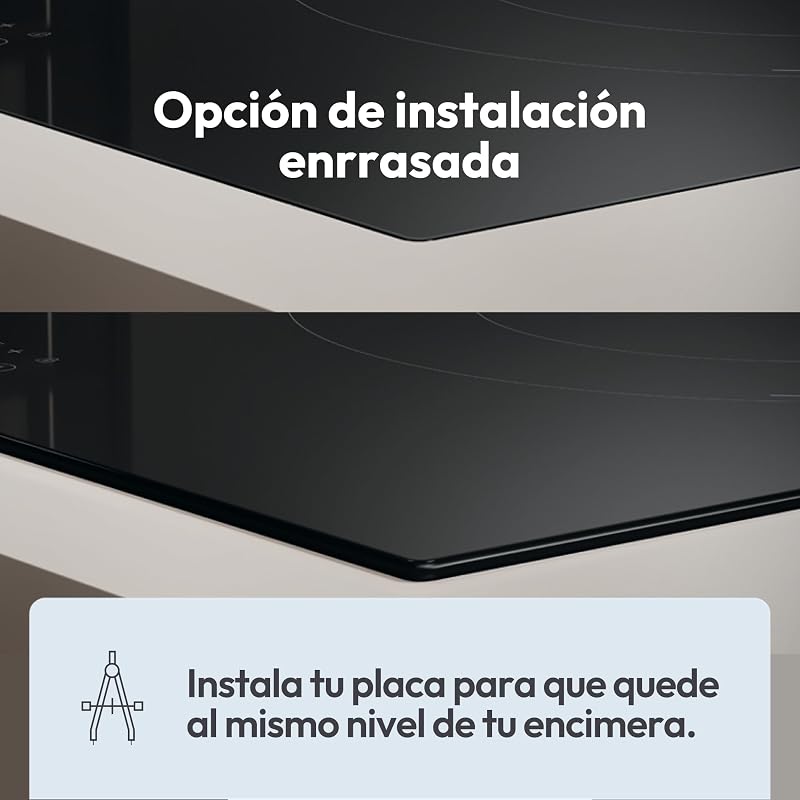 Candy ci633c/e14u, placa de indução, 3 zonas, 60cm, 9 níveis de potência e booster, 7,2kw, controles centrais, indicador de calor, trava de segurança, alerta de superaquecimento e derramamento, preto