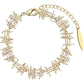 Gold Bracelets for Women 18K Real Gold Plated Jewelry Trendy Dainty Braided Cubic Zirconia Chain Bracelets Costume Fashion Filled Gifts for Women