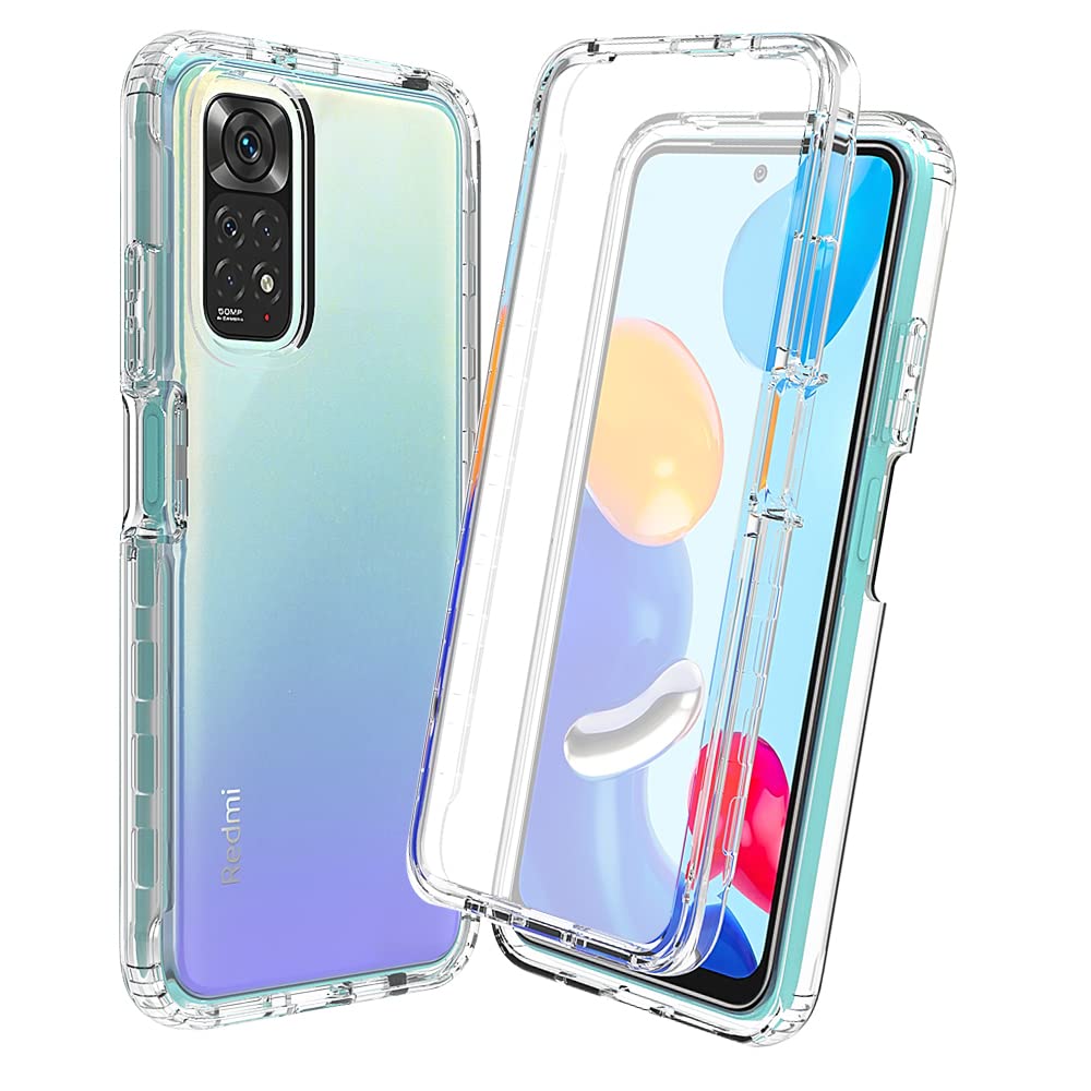 XINNI Case for Xiaomi Redmi Note 11S(Note 11 4G), 360 Degree Shockproof Protective All-Round Protection with Built-in Screen Protector, Robust Bumper Outdoor Cover, Crystal — image 1