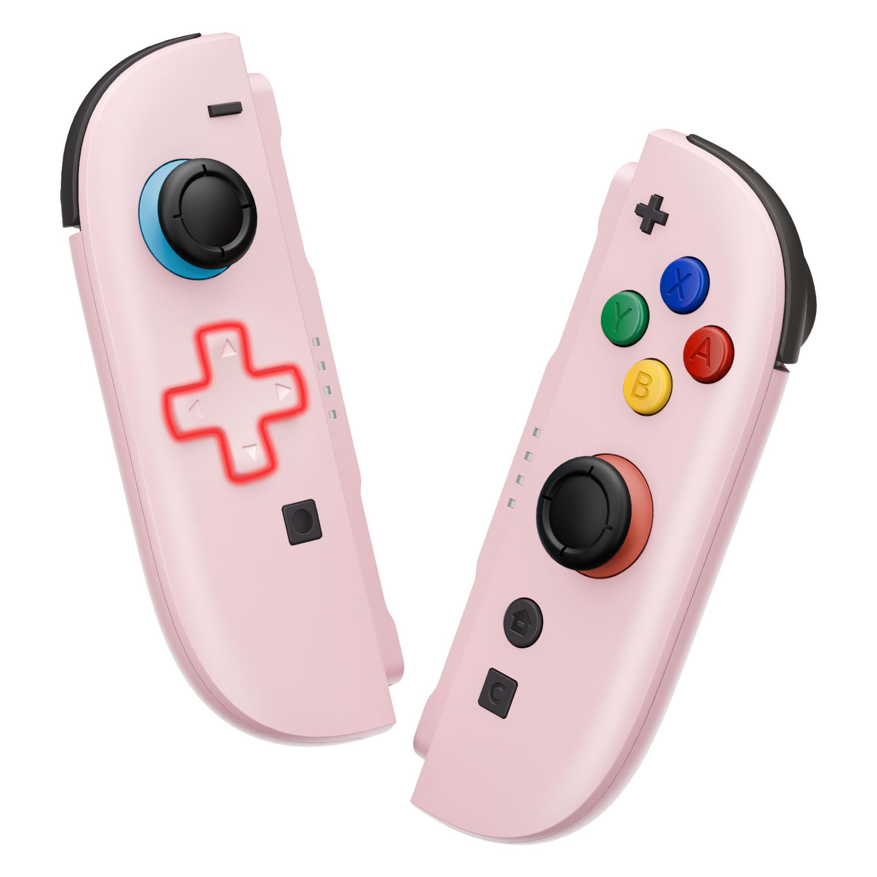 eXtremeRate DIY Replacement Shell (D-Pad Ver) Buttons for Joycon 2, Custom Full Set Housing + Decorative Strips + Middle Bracket + Buttons for Nintendo Switch 2 - Deluxe Version - Cherry Blossoms Pink