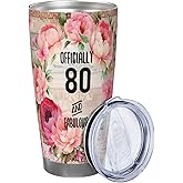 Bofemgt 80th Birthday Gifts for Women,80th Coffee Tumbler Stainless Steel Travel Mugs Cups Water Bottle for Mom Grandma 20oz,1945 Birthday Gifts