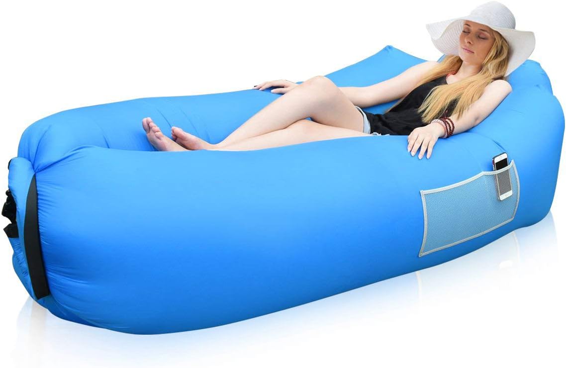 Siphly Inflatable Lounger Air Sofa Hammock With Headrest