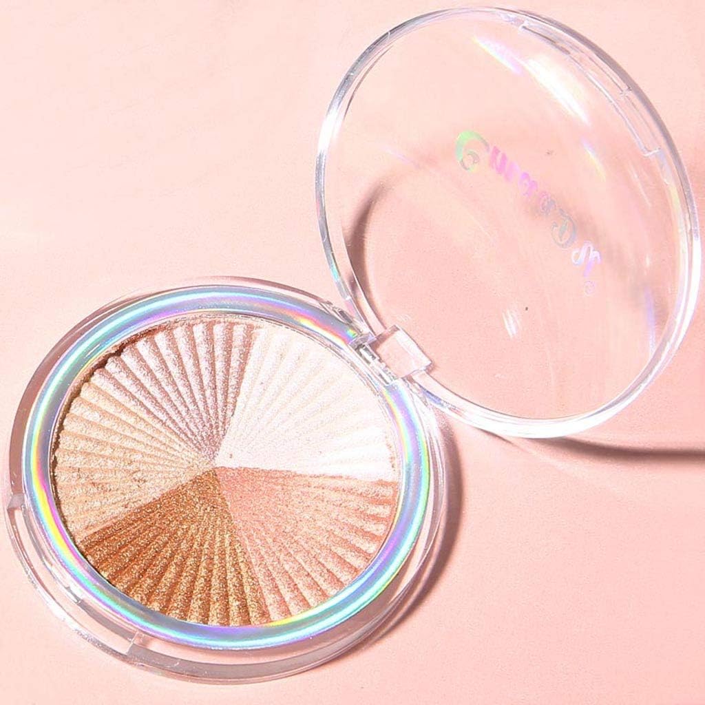 Jinjin 3in1/5in1 Professional New Makeup Face Powder Bronzer Highlighter Powder Palette Cosmetic (B)