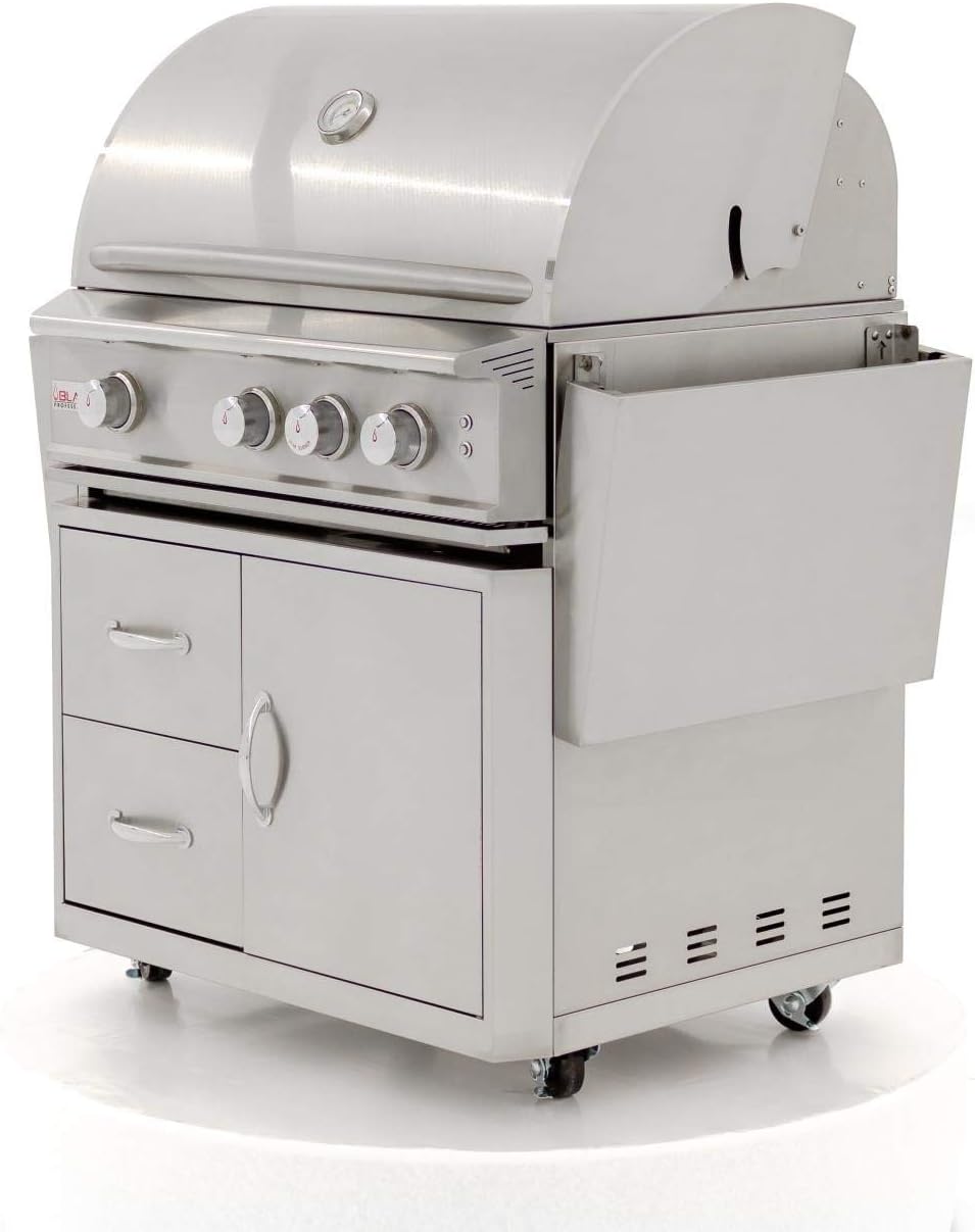 review Blaze Professional 3-burner Propane Gas Grill With Rear Infrared Burner On Cart