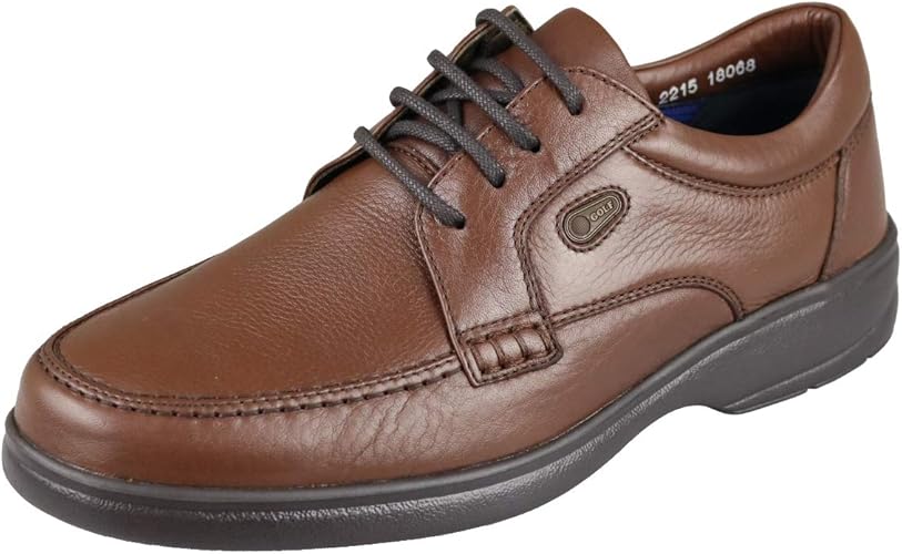 Amazon アキオ ゴルフ 2215 コンフォートシューズ メンズ 本革 超軽量 幅広 4e スニーカー ブラウン 24cm Akio Golf アキオ ゴルフ レースアップシューズ