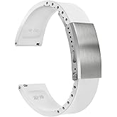 watchdives FKM Rubber Watch Strap, Cut to Size Fast Release Watch Band Soft Replacement Watchband with Milled Clasp for Men Women 18mm 19mm 20mm 21mm 22mm