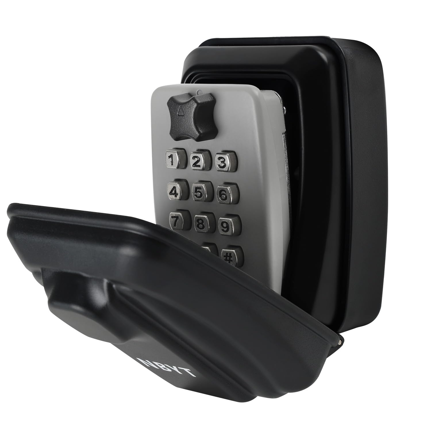 NBYT Portable Combination Lock keybox, 9-Digit Keyboard,For House Keys Key Hiders to Hide a Key Outside,Waterproof Key Safe Storage Lock Box